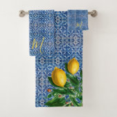 Lemon Blue Mediterranean Thema Bad Handdoek (Insitu)