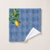 Lemon Blue Mediterranean Thema Bad Handdoek (Wasdoekje)