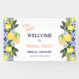 Lemon Blue Tegel Ciao Bella Bruidsfeest Banner