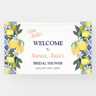 Lemon Blue Tegel Ciao Bella Bruidsfeest Banner