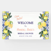 Lemon Blue Tegels Ciao Bella Bruidsdiner Spandoek (Horizontaal)