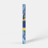 Lemon Blue Tile Backsplash Monogram Samsung Galaxy Hoesje (Rechterkant)