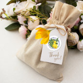 Lemon & Blue Toile filigraan Elegant Ronde Sticker