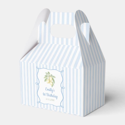 Lemon Blue Verjaardag Bedankdoosjes (Voorkant Zijde)