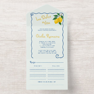 Lemon Blue Whimy Lijst La Dolce Vita Vrijgezellenf All In One Uitnodiging