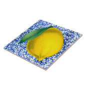 Lemon Blue White Porcelain Pattern Tegeltje (Zijkant)