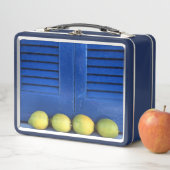Lemon Blue Window Metal lunch box (In situ)