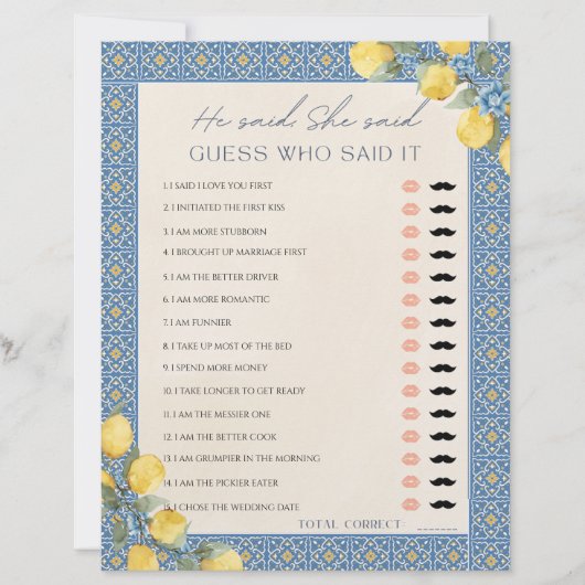 Lemon Blue zei dat ze Vrijgezellenfeest spel zei (Voorkant)