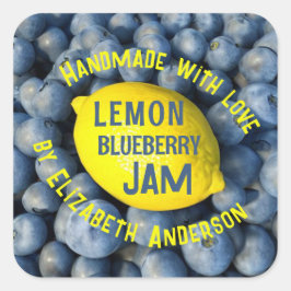 Lemon & Blueberry Jam Square Sticker