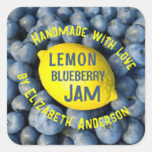 Lemon & Blueberry Jam Square Sticker (Voorkant)