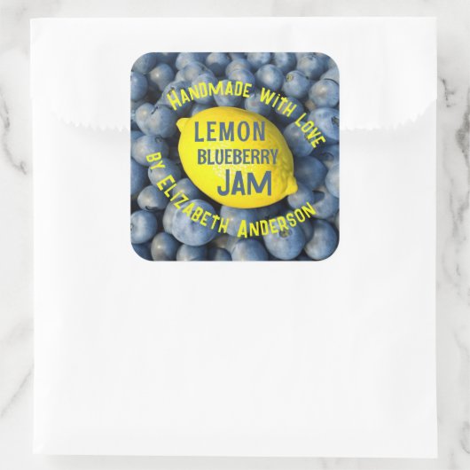 Lemon & Blueberry Jam Square Sticker (Tas)