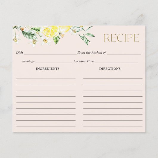 Lemon Blush Main Squeeze Vrijgezellenfeest Recipe (Voorkant)