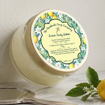 Lemon Body Butter Cosmetica Etiket Pot