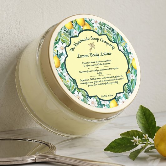 Lemon Body Butter Cosmetica Etiket Pot