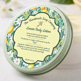 Lemon Body Butter Cosmetica Etiket Pot