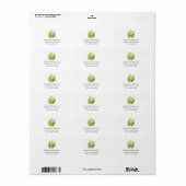 Lemon Boeket met Witte Bloesems Adres Etiket (Full Sheet)