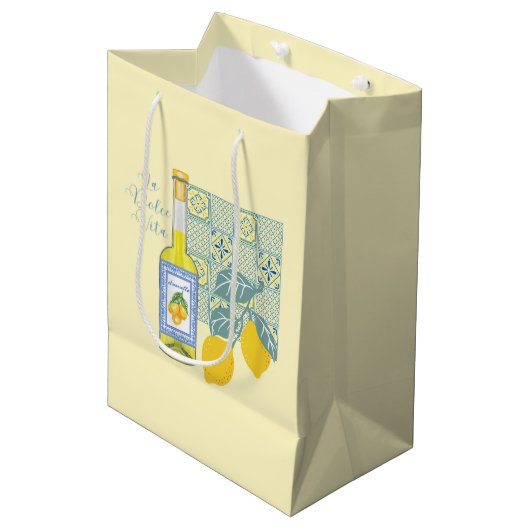 Lemon Boerderij Retro Medium Cadeauzakje (Voorkant Gekanteld)