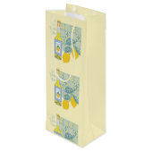 Lemon Boerderij Retro Wijn Cadeautas (Achterkant Gekanteld)