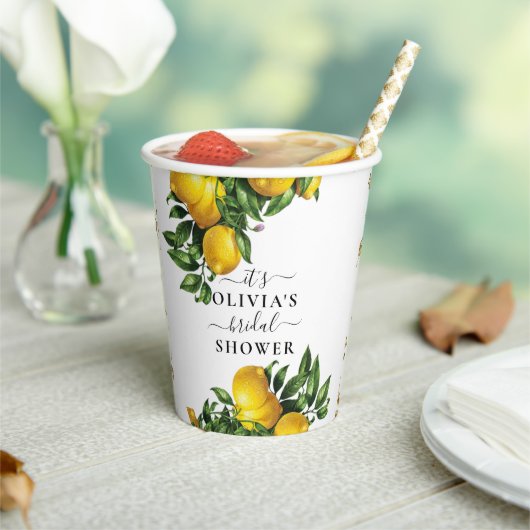Lemon Boho Vrijgezellenfeest Papupups Papieren Bekers (Insitu)