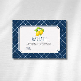 Lemon Boog Navy Blauwe Diamant Elegante Luierloter Informatiekaartje