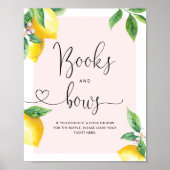 Lemon Books and Bows Baby Shower Poster (Voorkant)