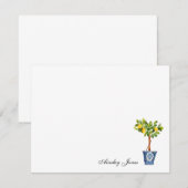 Lemon boom topiary Illustration Notes Bedankkaart (Voorkant / Achterkant)