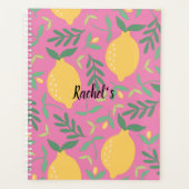 Lemon boompatroon roze gele korrelige zomer planner (Voorkant)