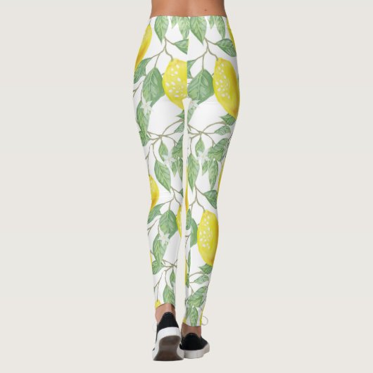 Lemon-boomwaterverf Leggings (Achterkant)