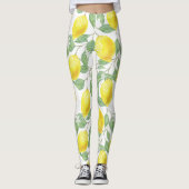 Lemon-boomwaterverf Leggings (Voorkant)