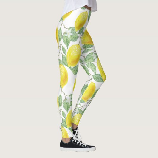 Lemon-boomwaterverf Leggings (Rechts)
