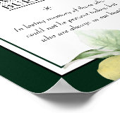Lemon Border Emerald Green Deze kaarsbrand Poster (Hoek)