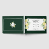 Lemon Border Emerald Green Wedding Guest Book Gastenboek (Volledig)