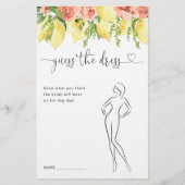 Lemon Botanical Guess the Dress Vrijgezellenfeest  (Voorkant)