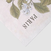 Lemon Botanical Illustration French Script Fruit Tissuepapier (Detail)
