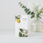 Lemon Botanical Jewelry Display Card Visitekaartje (Staand voorkant)