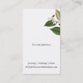 Lemon Botanical Jewelry Display Card Visitekaartje (Achterkant)