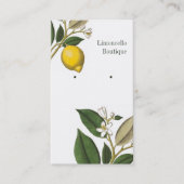 Lemon Botanical Jewelry Display Card Visitekaartje (Voorkant)
