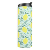 Lemon botanical monogram patroonthermotumbler thermosbeker (Gedraaid links)