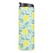 Lemon botanical monogram patroonthermotumbler thermosbeker (Geroteerd rechts)