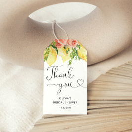 Lemon Botanical Vrijgezellenfeest Dank u Favor Tag Cadeaulabel