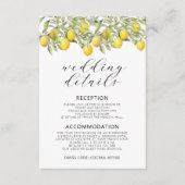 Lemon Botanical Wedding Details Kaarten (Voorkant)