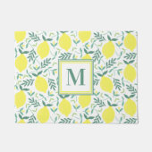 Lemon botanisch monogram patroon deurmat (Voorkant)