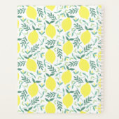 Lemon botanisch monogram patroon planner (Achterkant)