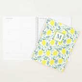 Lemon botanisch monogram patroon planner (Display)