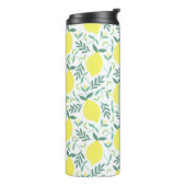 Lemon botanisch monogram patroon thermosbeker (Gedraaid links)
