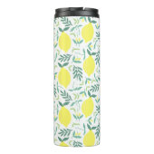Lemon botanisch monogram patroon thermosbeker (Achterkant)