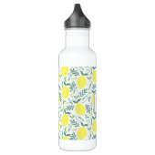 Lemon botanisch monogram patroon waterfles  (Links)