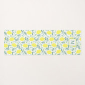 Lemon botanisch monogram patroon yogamat (Achterkant (horizontaal))