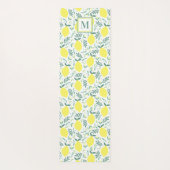 Lemon botanisch monogram patroon yogamat (Achterkant)