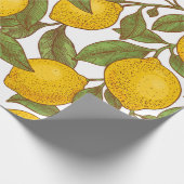 Lemon botanisch naadloos patroon cadeaupapier (Hoek)